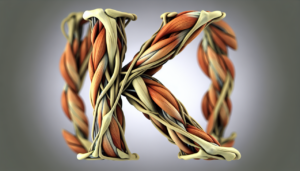 Partie du corps en K : Une lettre majestueuse en 3D "K" composée de structures anatomiques musculaires et squelettiques entrelacées, mettant en valeur les détails complexes des tendons, des veines et des os avec un éclairage doux et dynamique qui accentue les textures et la profondeur. Un arrière-plan sobre et discret permet de concentrer l'attention sur la complexité du design de la lettre. Ajustez les paramètres de l'image pour une haute résolution et un effet de profondeur de champ afin de donner une qualité réaliste et presque tangible au K, rehaussant son attrait visuel pour une représentation artistique de cette lettre inspirée par les parties du corps.