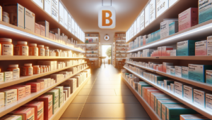 Affiche "Médicaments en B" en tant qu'attribut alt.