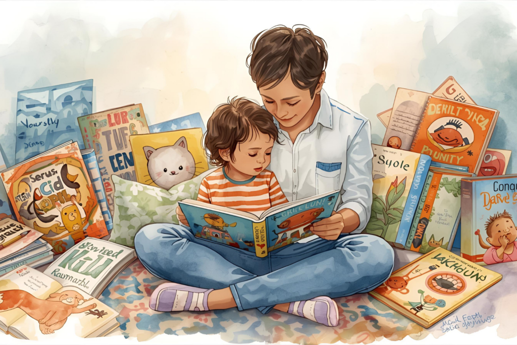 enfant et nounou lecture