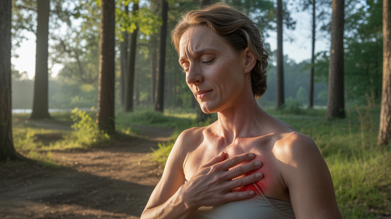 Personne dans une clairière au lever du soleil réfléchissant à la signification spirituelle d'une douleur physique